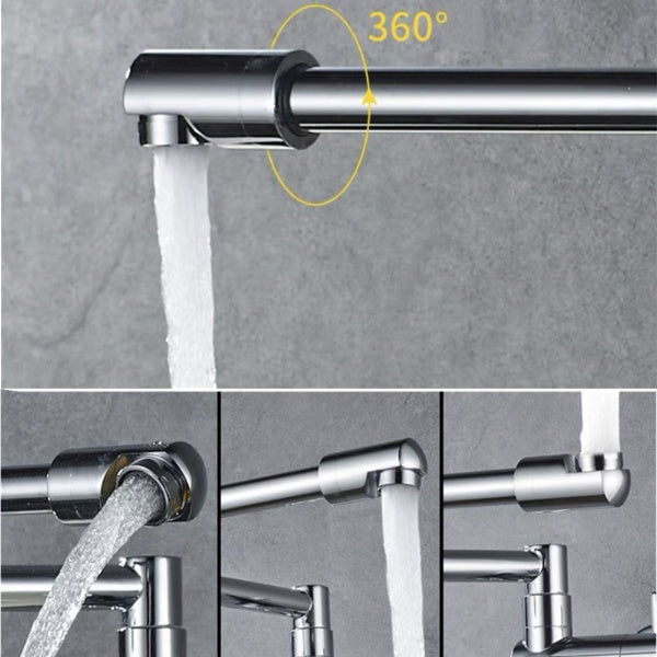 BowLift | Wall-Mounted Folding Chrome Pot Filler Faucet
