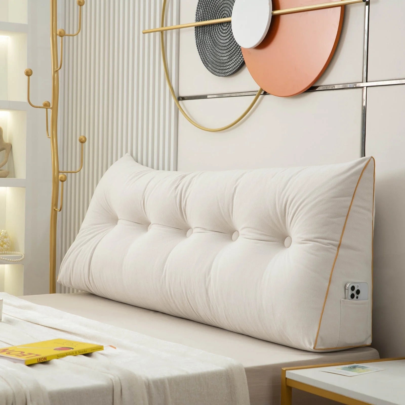 BowLift | Ergonomic Wedge Pillow | Back & Neck Support with Removable Cover for Bed & Sofa Relaxation