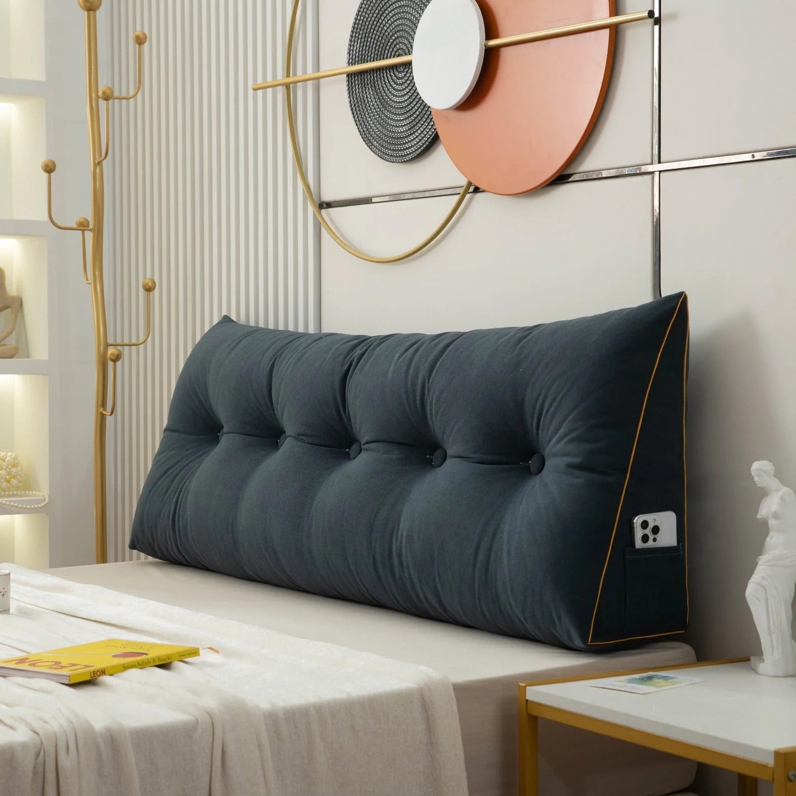 BowLift | Ergonomic Wedge Pillow | Back & Neck Support with Removable Cover for Bed & Sofa Relaxation