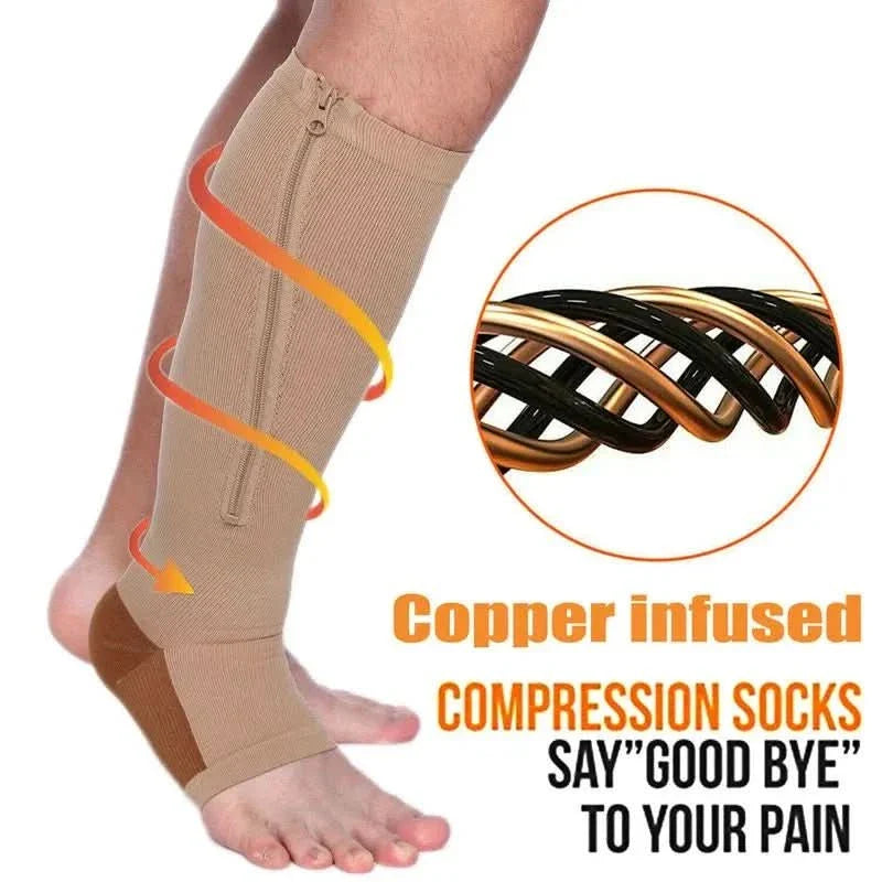 BowLift | Compression Socks with Zipper for Support and Relief