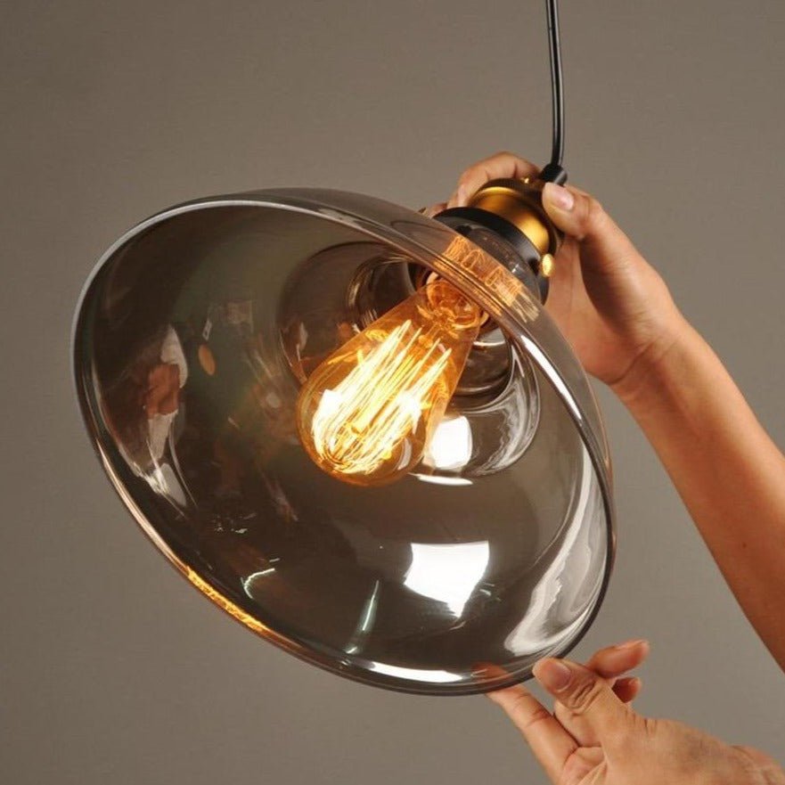 BowLift | GlassHaven – Elegant Industrial Pendant Lamp