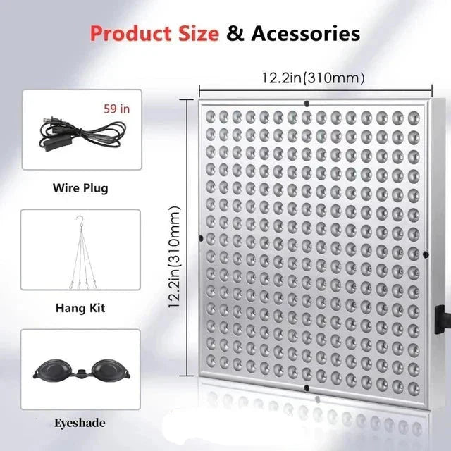 BowLift | Infrared Light Therapy Panel – 225 LED Red & Near-Infrared – Skin Rejuvenation, Pain Relief & Relaxation for Home Use