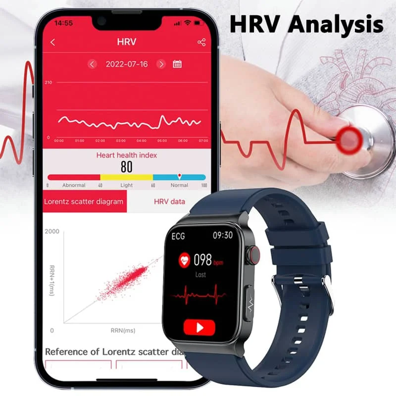 BowLift | All-in-One Health Monitoring Smartwatch with ECG & Blood Glucose Tracker
