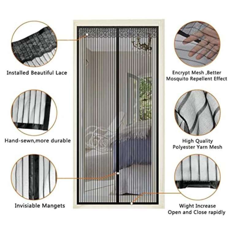 BowLift | InsectGuard Magnetic Mesh Door | Heavy-Duty, Tear-Resistant & Hands-Free Access for Summer Airflow
