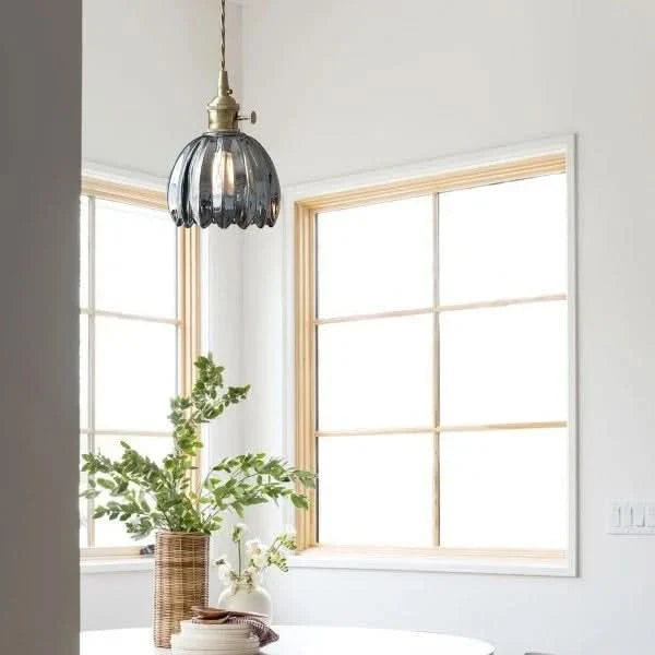 BowLift | Glass Flower Pendant Light – Japanese Style