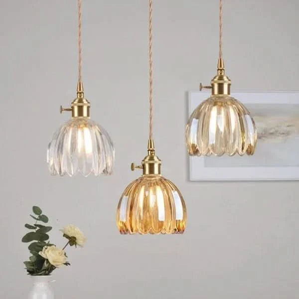 BowLift | Glass Flower Pendant Light – Japanese Style