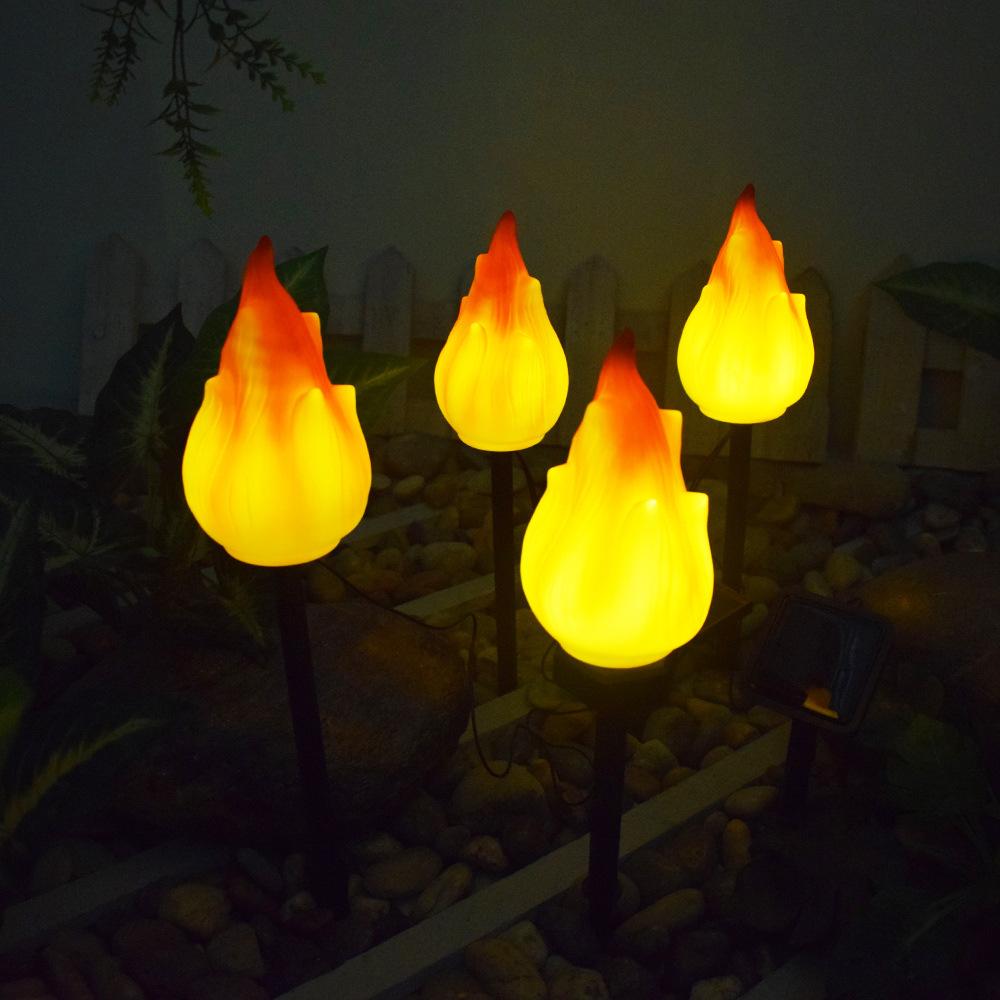 BowLift | Solar outdoor lights with flickering flame, solar lights for outside, waterproof LED flame torches, solar outdoor lights for camping garden landscape patio path outdoor decoration