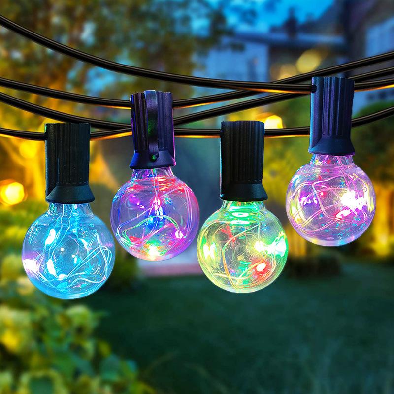 BowLift | LED Outdoor String Lights 35 FT G40 Patio String Lights Linkable Dimmable Waterproof Decorative Lighting with Remote Control for Garden Wedding Party Decorations