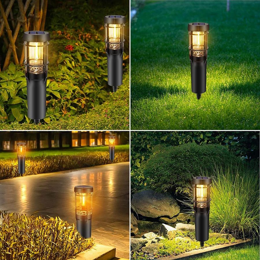 BowLift | Solar path lights, solar outdoor lights up to 14 hrs. Outdoor waterproof, IP65 waterproof solar garden lights for paths walkways