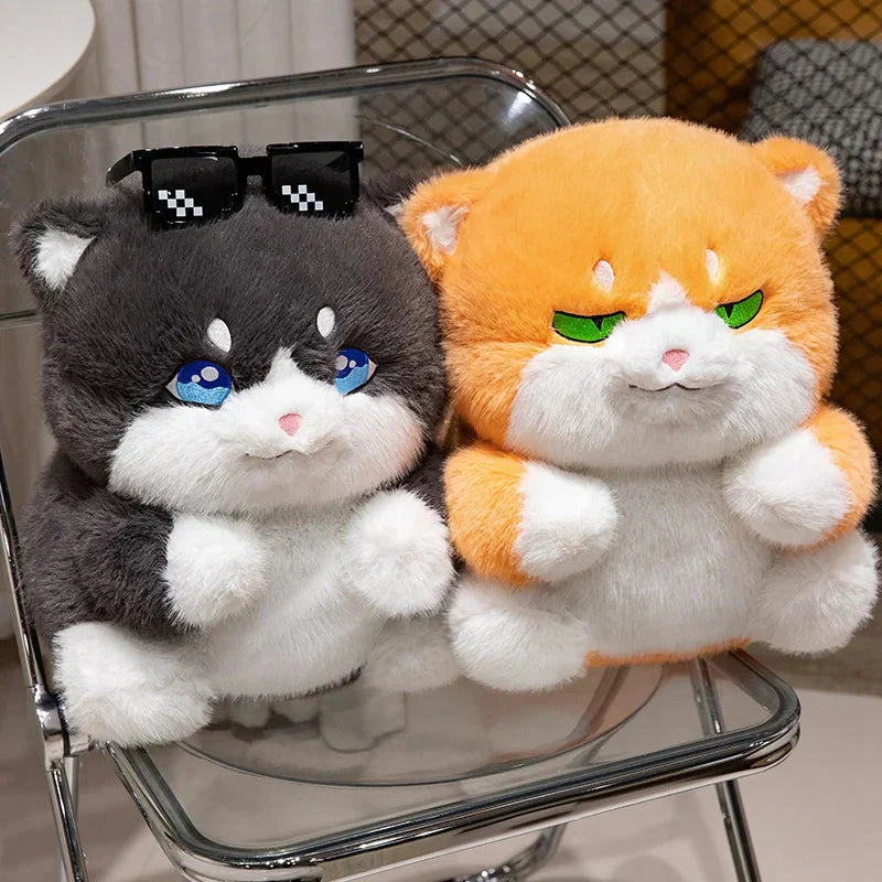 BowLift | Cute Chubby Gray Ginger Cat Plushies