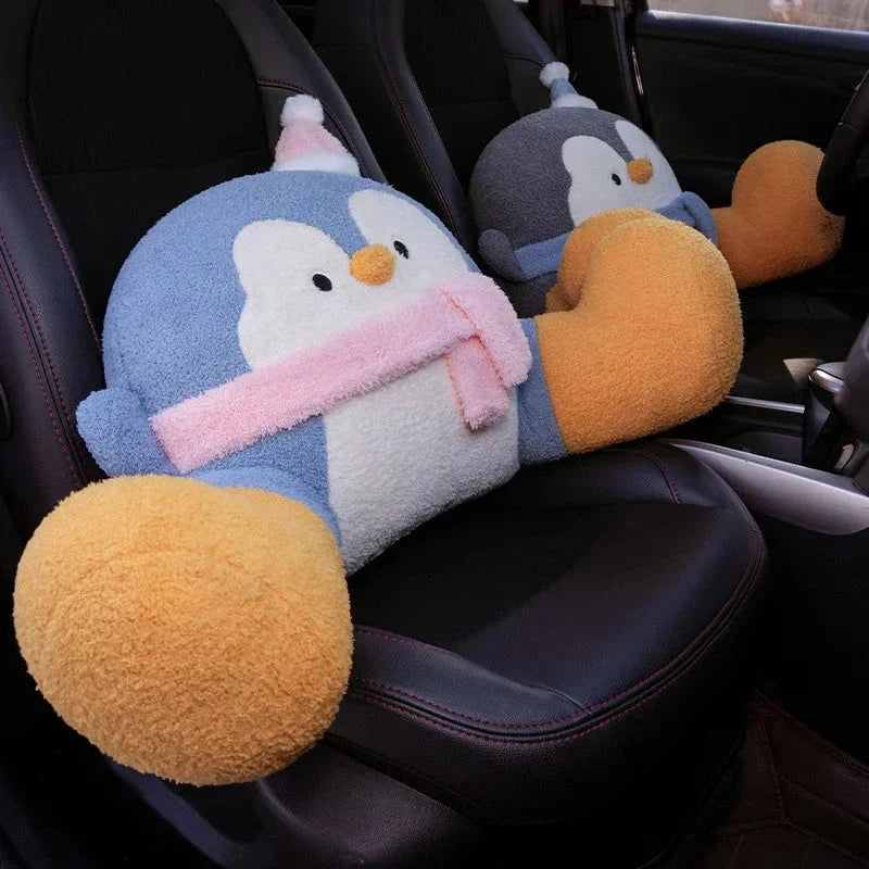 BowLift | Fluffy Penguin Backrest Cushion Pillow Seat