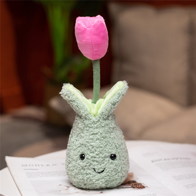 BowLift | Friendly Cuddly Tulip 22cm Flower Pot Plushie Collection