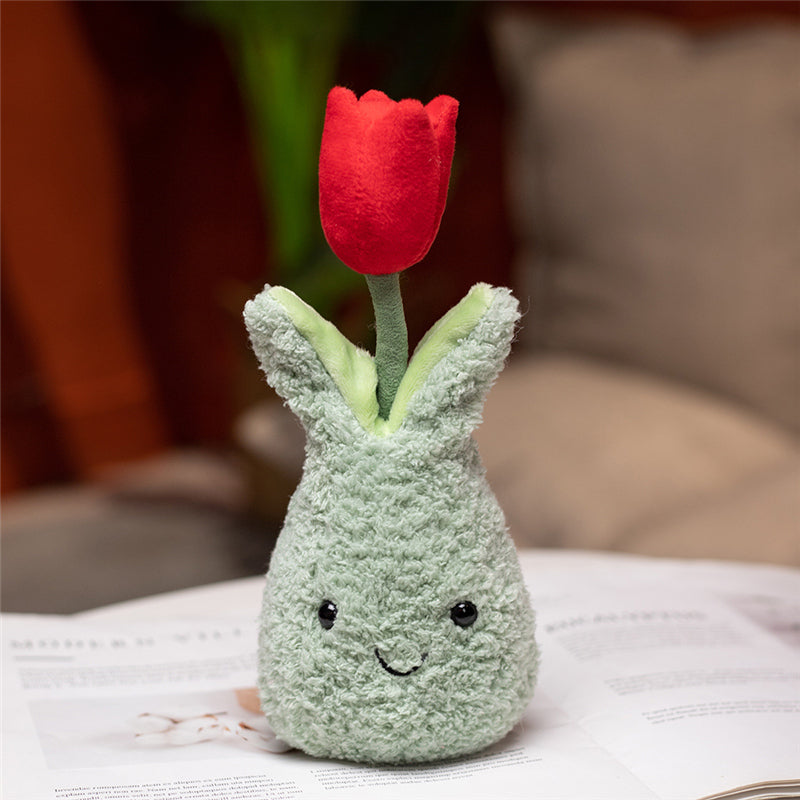 BowLift | Friendly Cuddly Tulip 22cm Flower Pot Plushie Collection