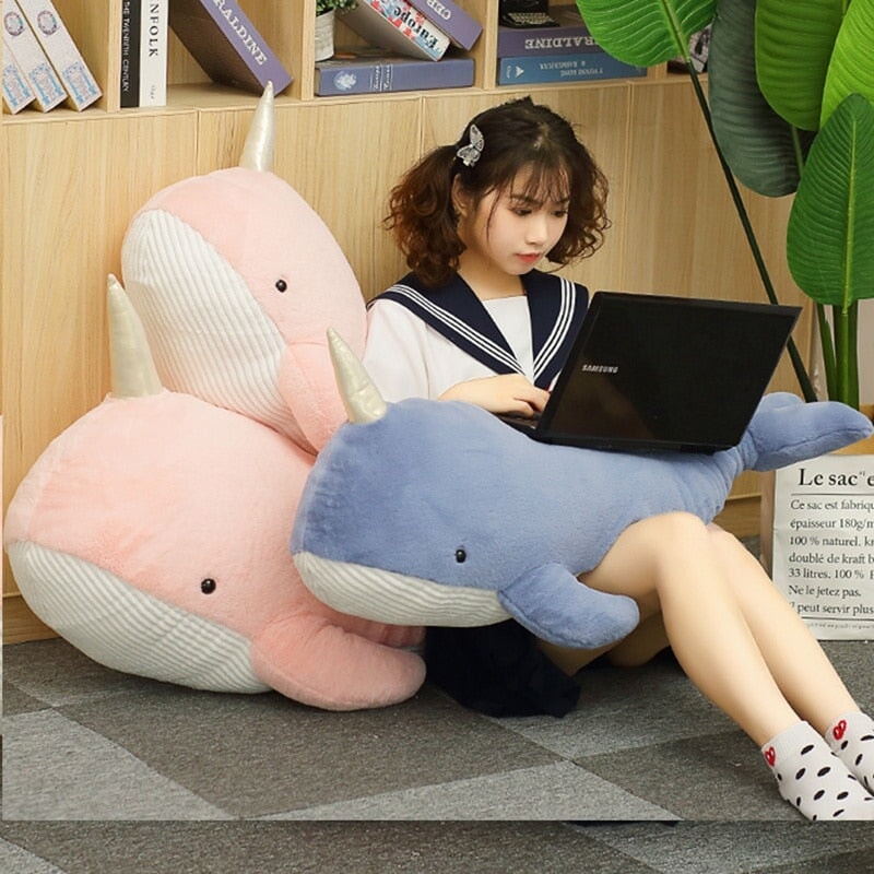 BowLift | Giant Blue Pink Narwhal Plushies