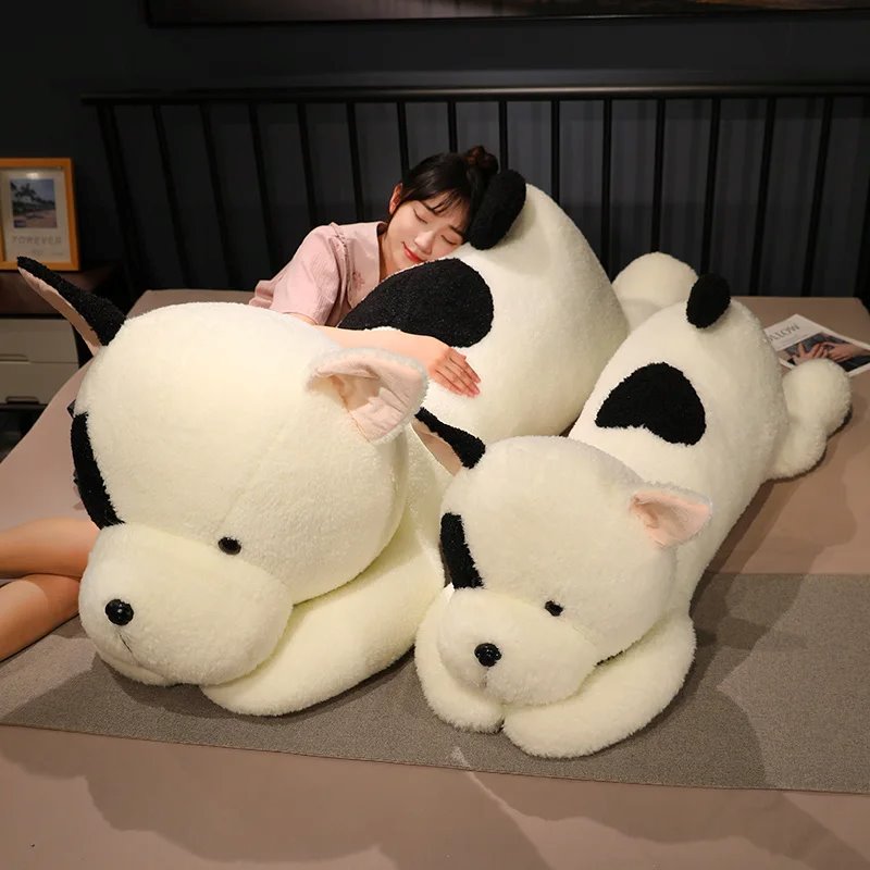 BowLift | Giant Fluffy Spotty White Black Dog Plushie