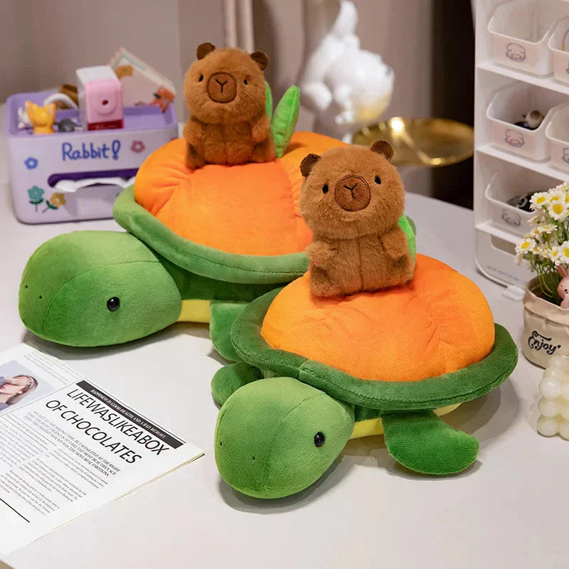 BowLift | Green Orange Turtle Plush Backpack