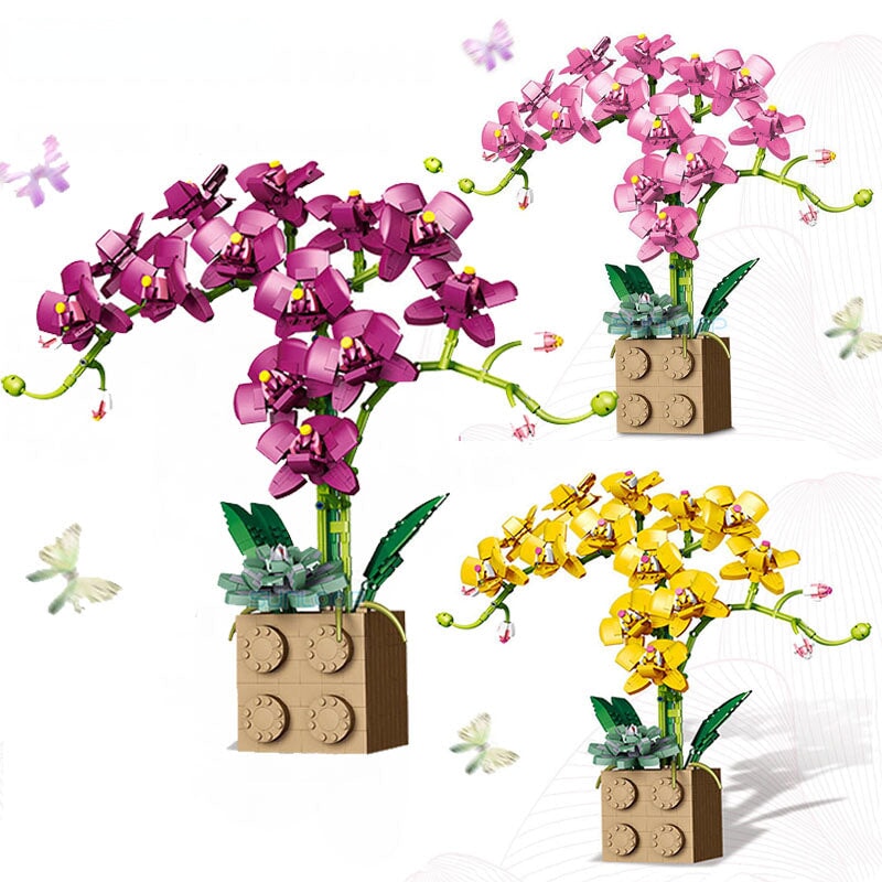 BowLift | Huge Blossoming Orchid Flower Building Set Collection