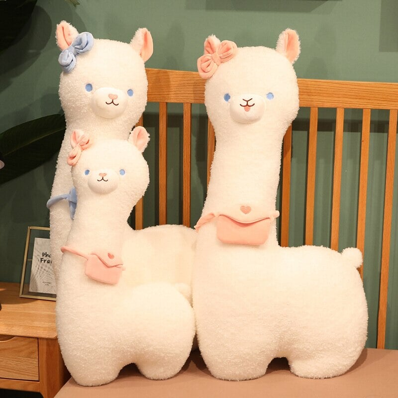 BowLift | Kawaii Fluffy White Pancake Alpaca Plushie