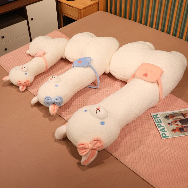 BowLift | Kawaii Fluffy White Pancake Alpaca Plushie