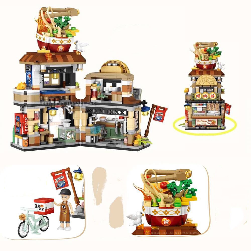 BowLift | Lemon Tea & Noodle Shop Micro Building Sets