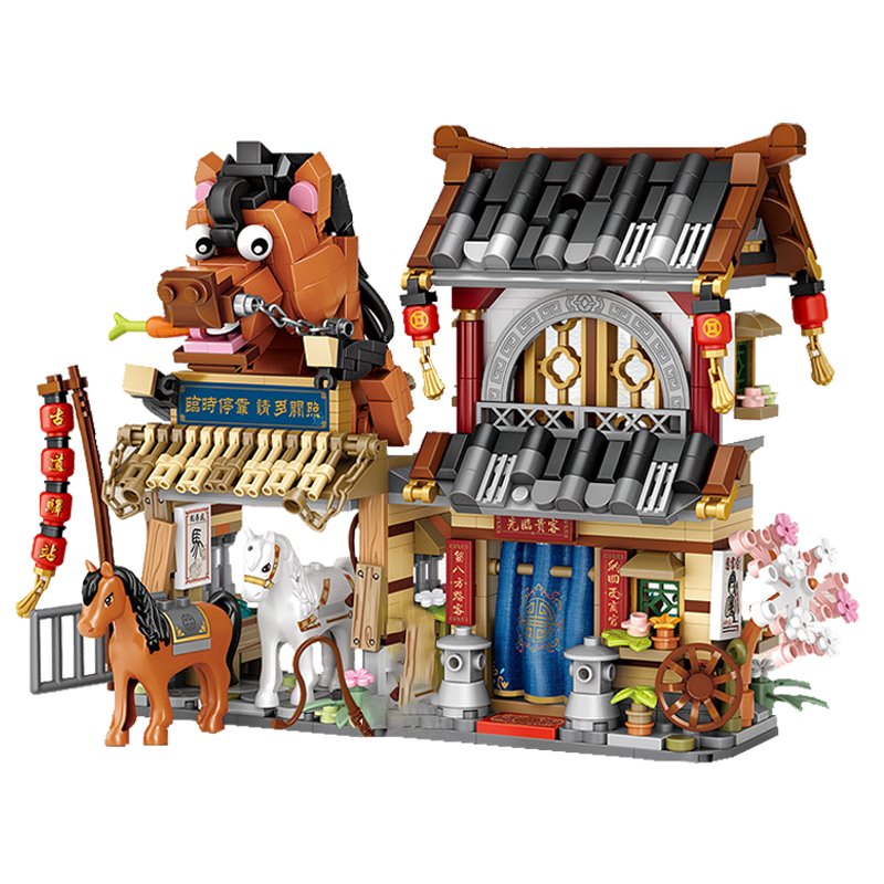 BowLift | Merchant Store & Horse Stable Micro Building Sets Collection