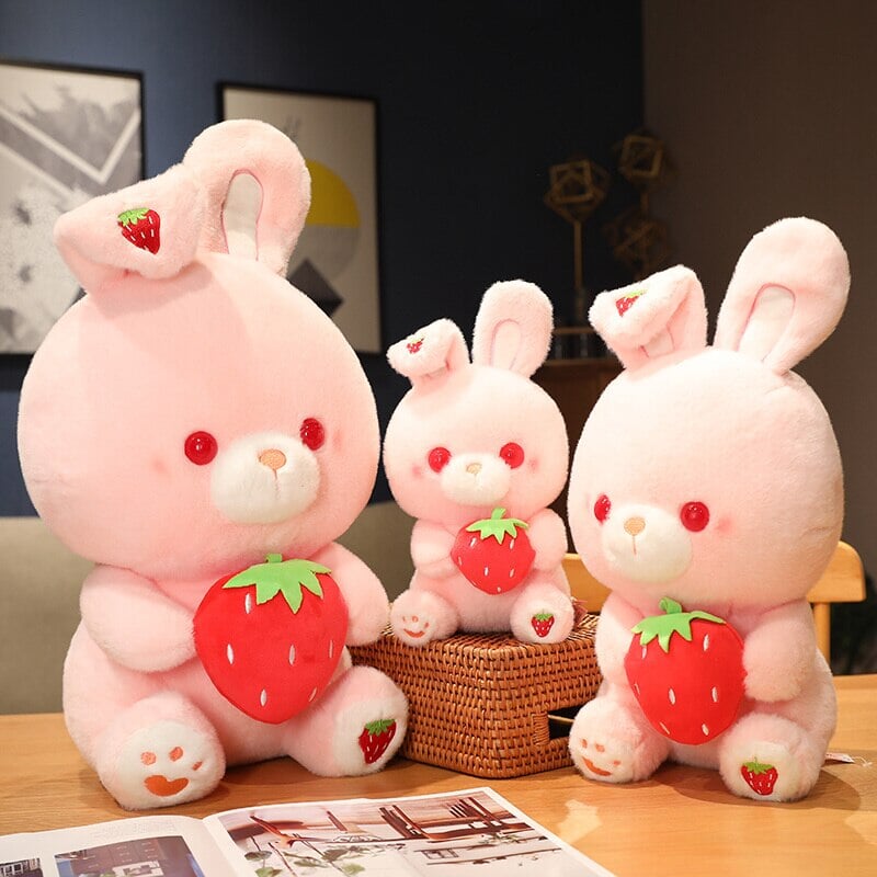 BowLift | Pink Strawberry Bunny Rabbit Plush