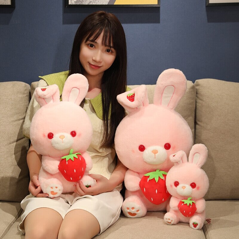 BowLift | Pink Strawberry Bunny Rabbit Plush