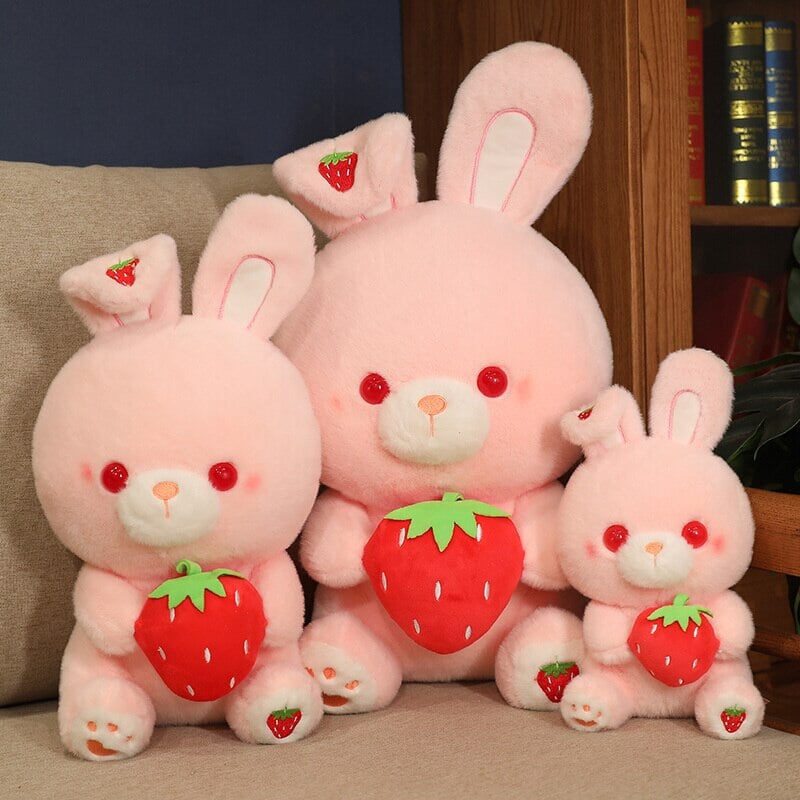 BowLift | Pink Strawberry Bunny Rabbit Plush