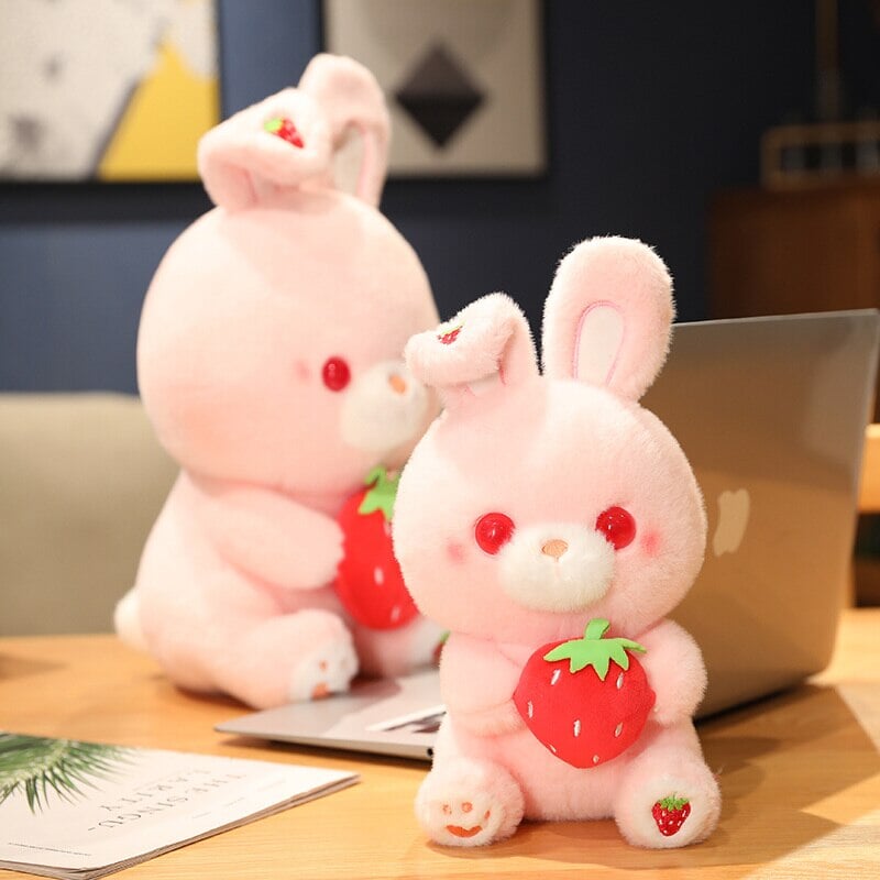 BowLift | Pink Strawberry Bunny Rabbit Plush