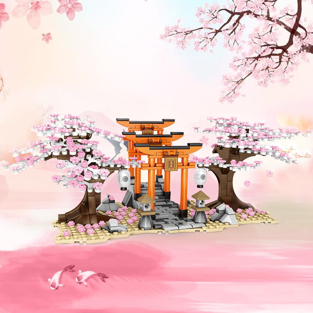 BowLift | Romantic Japanese Torii Gates Cherry Blossom Trees Building Sets | Special Edition