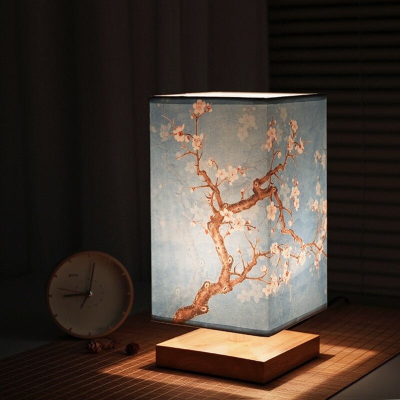 BowLift | Kyomi Japanese-Scandinavian Table Lamp – Minimalist Wooden Accent Light