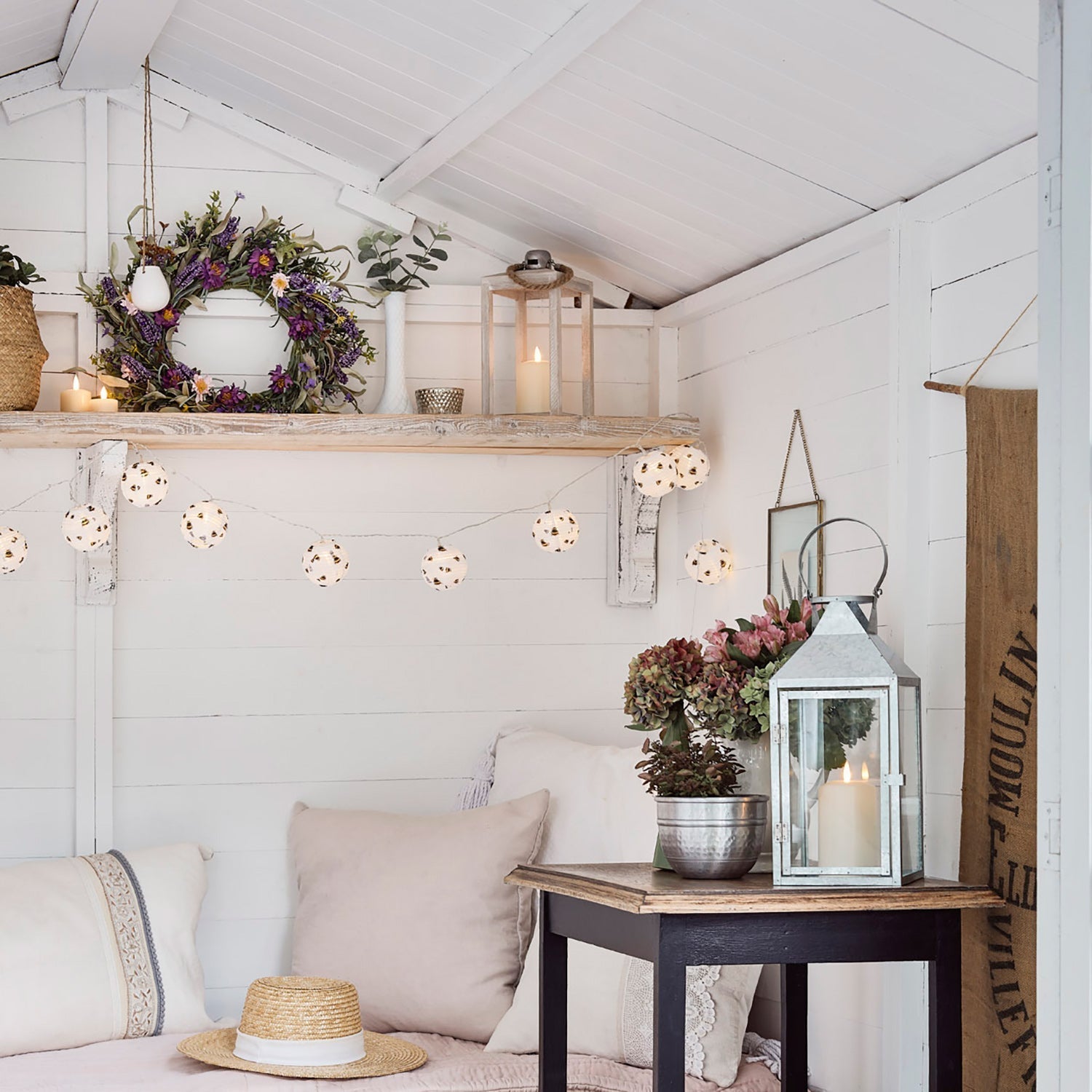 BowLift | Christmas Wreath Artificial Lavender Floral Decoration