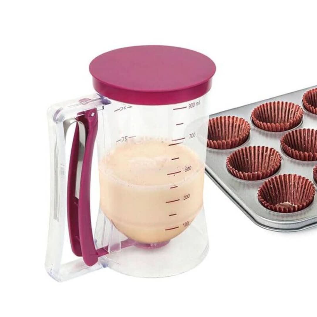 BowLift | Dough dispenser with measuring scale and spout for muffins and cakes