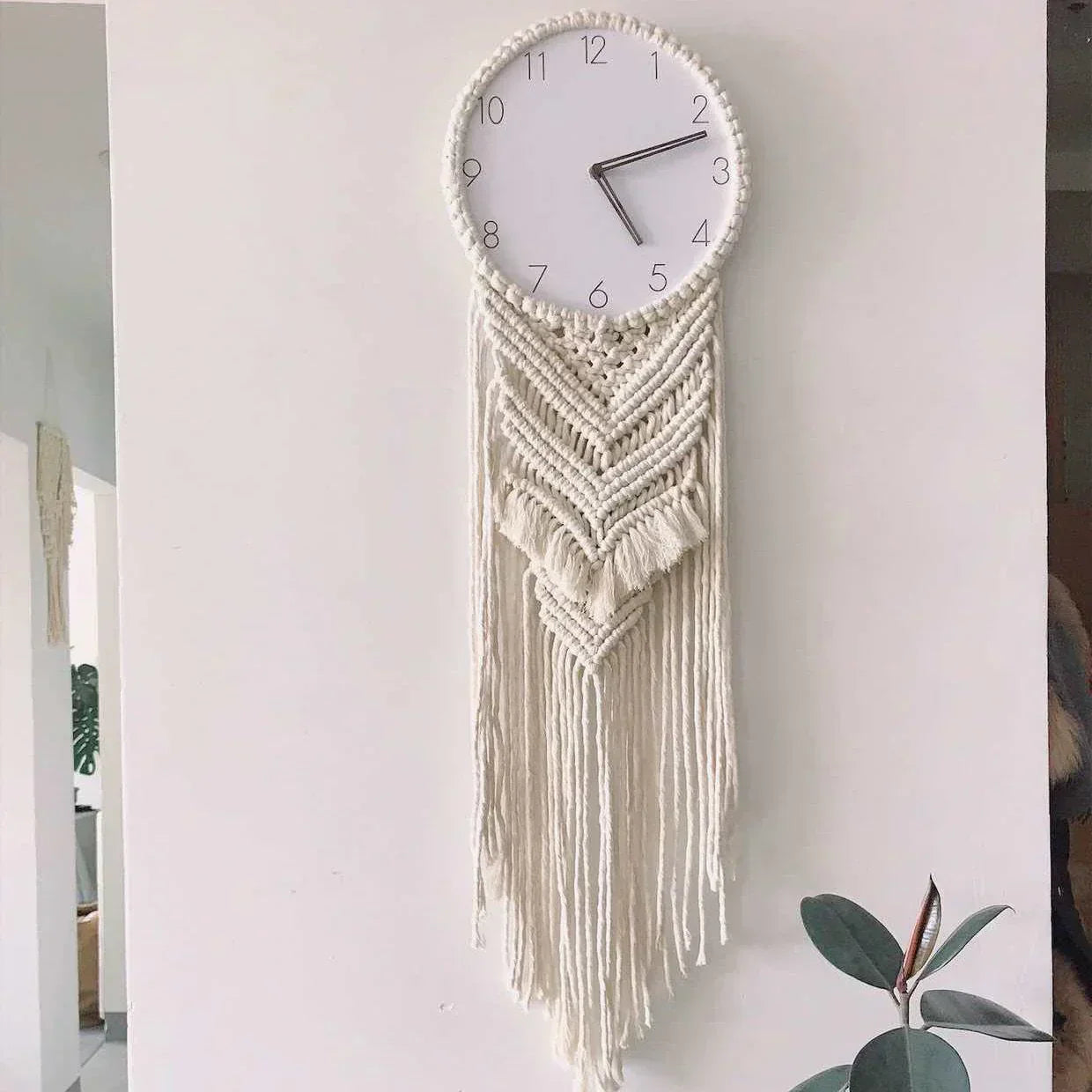 BowLift | BohèmeTick - Chic Macrame Clock
