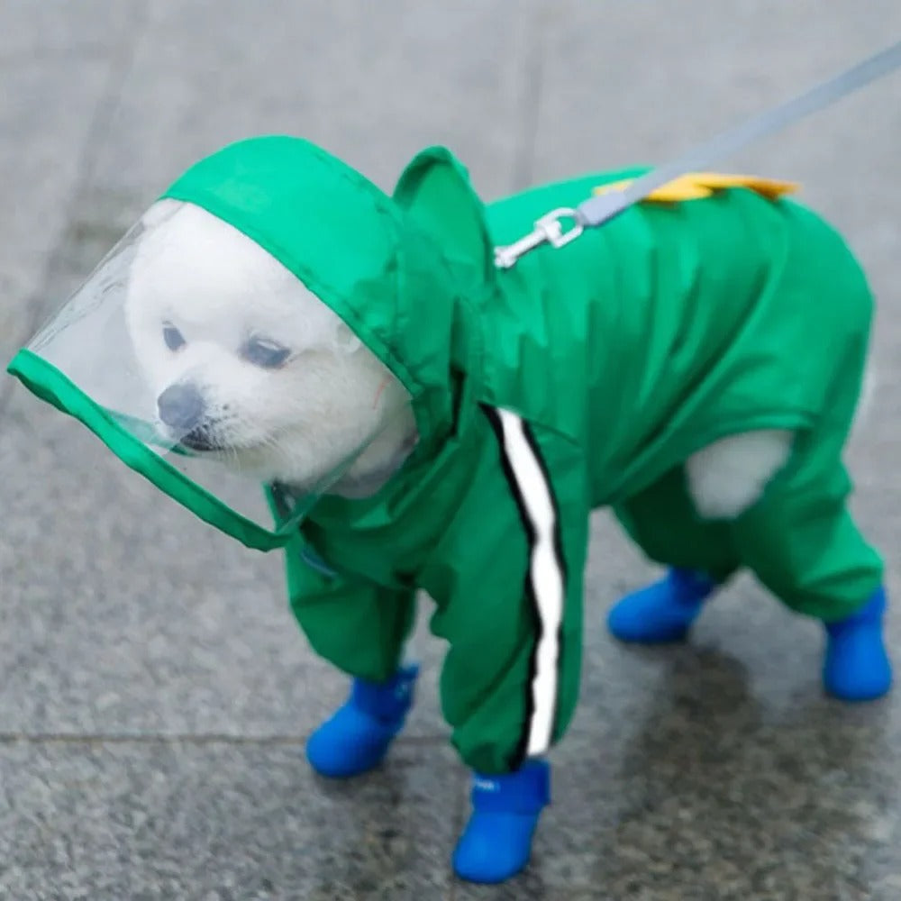 BowLift | Adorable Bear-Themed Full Body Dog Raincoat with Reflective Safety Features