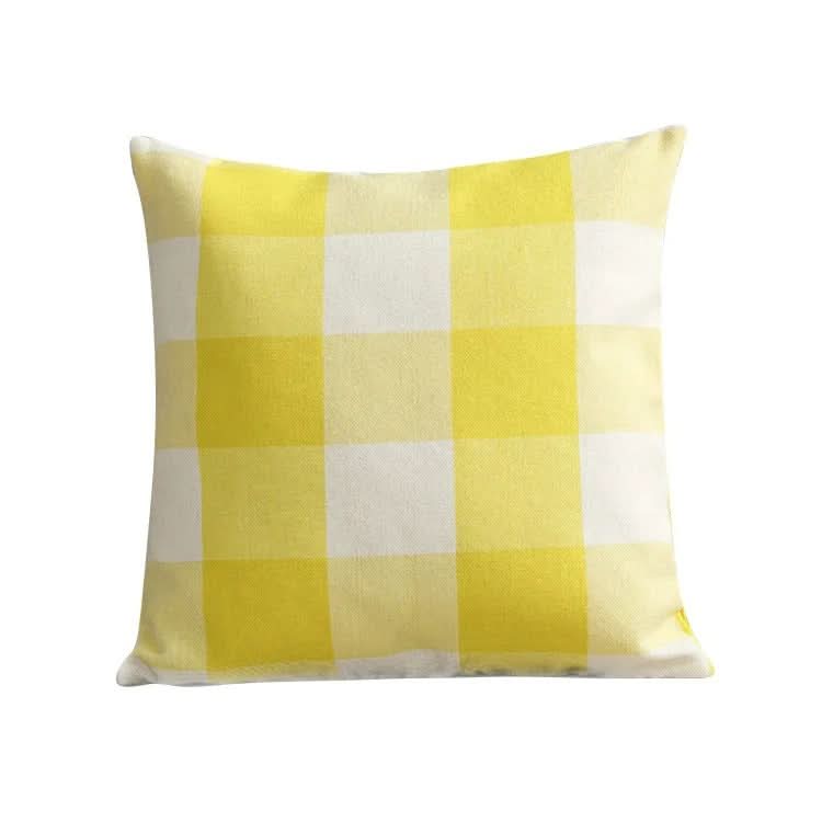 BowLift | Checked Plaid Pillowcase 45x45 cm Cotton Blend Cushion Cover