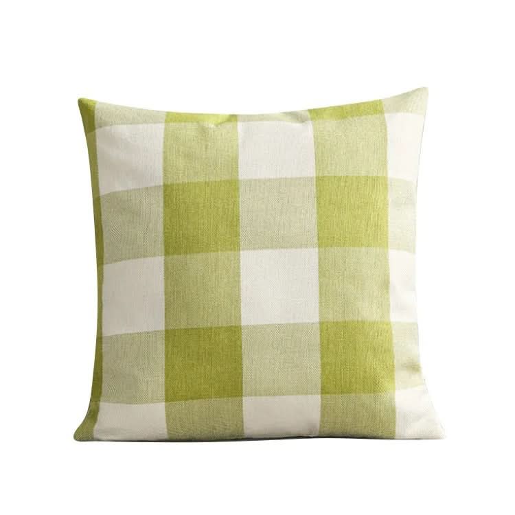 BowLift | Checked Plaid Pillowcase 45x45 cm Cotton Blend Cushion Cover