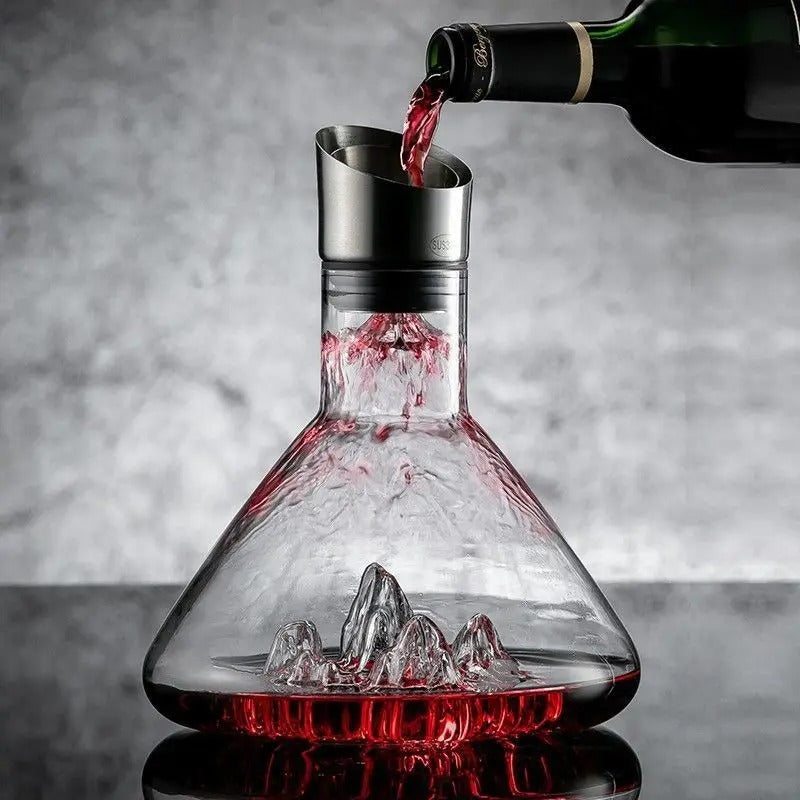 BowLift | Premium Wine Decanter | Lead-Free Crystal with Quick Aeration & Filtration for Enhanced Flavor Experience