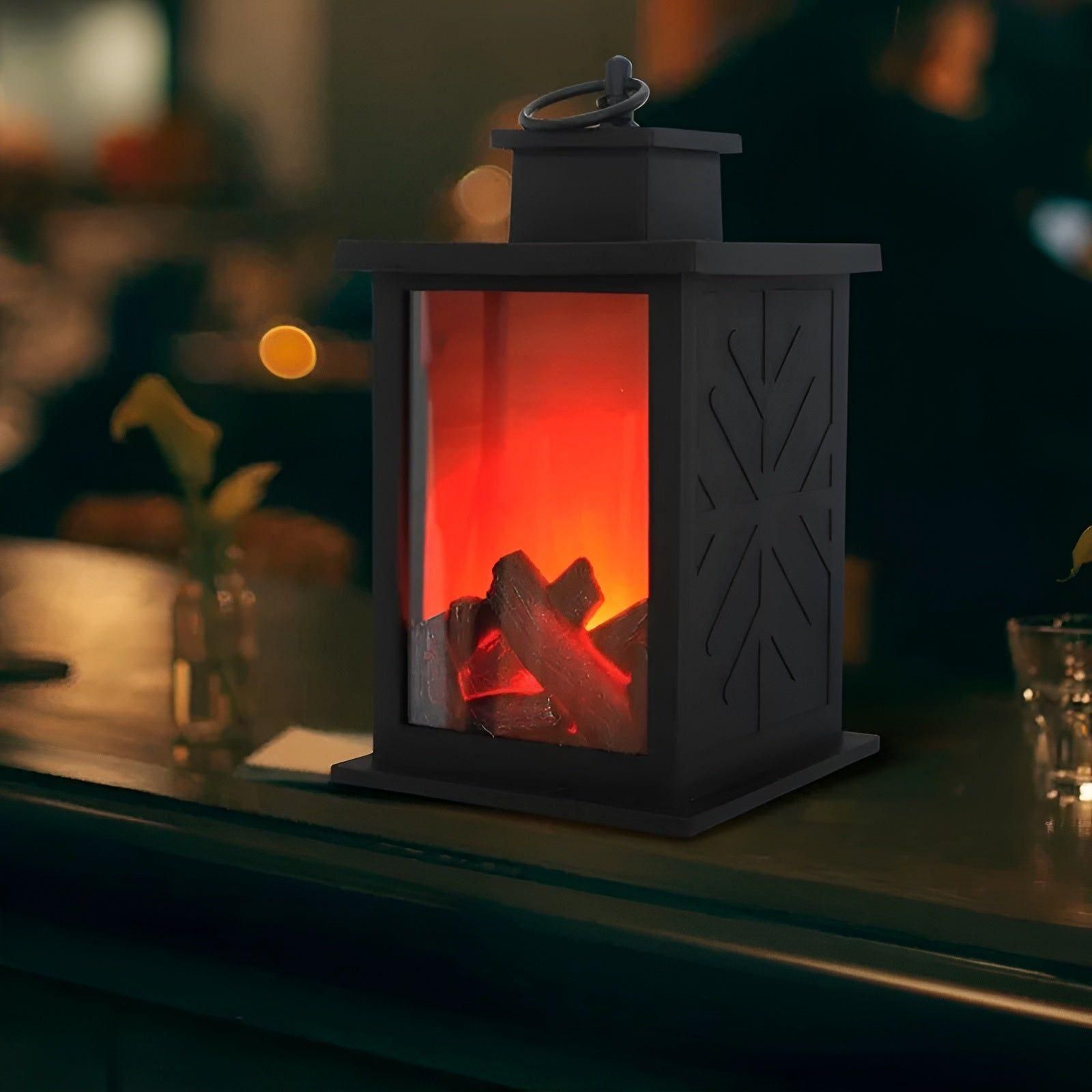 BowLift | RadiantFlame LED Lantern – Realistic Flame Table Lamp for Cosy Ambient Lighting