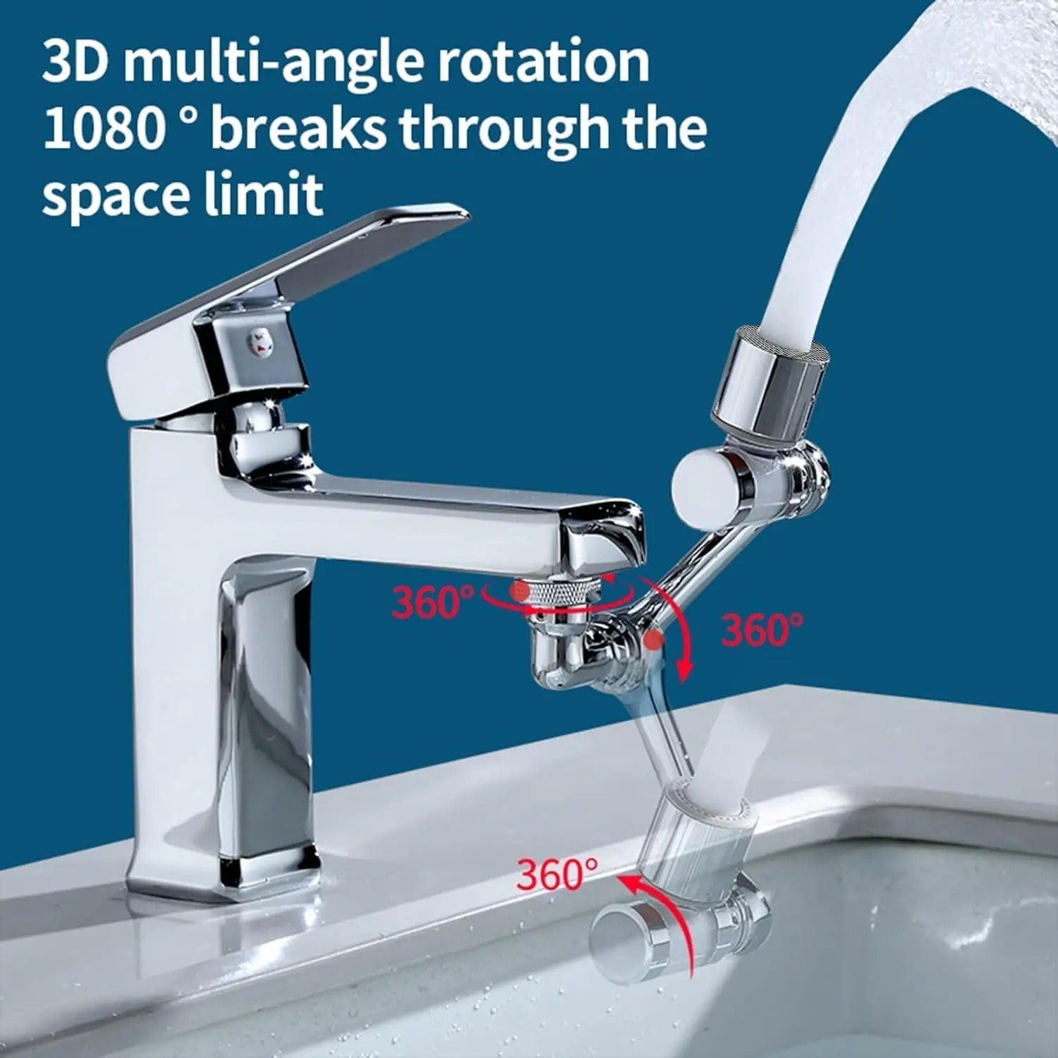 BowLift | Filtered Faucet Extender | 1080° Rotation, Dual Flow Modes & Built-In Filter for Cleaner Drinking Water