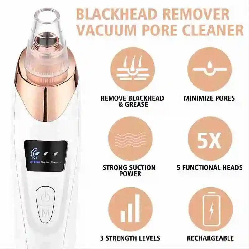 BowLift | Blackhead Remover Vacuum Pore Cleaner | Adjustable Suction, Multi-Functional Tool for Deep Cleansing & Acne Treatment at Home