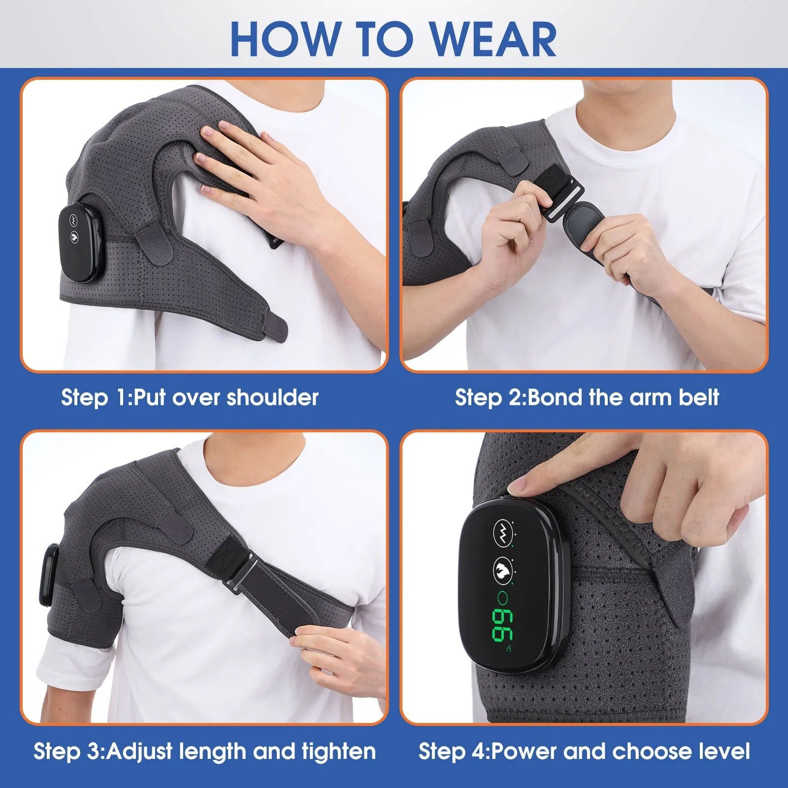 BowLift | Adjustable Shoulder Heat Massager for Posture improvement & Tension Reduction