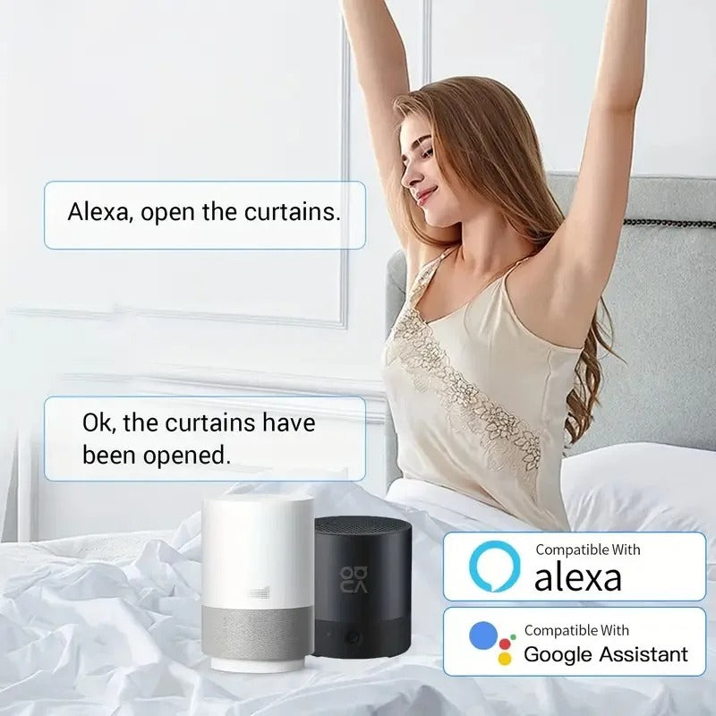 BowLift | Automatic Curtain Opener – Remote, App & Voice Control Compatible