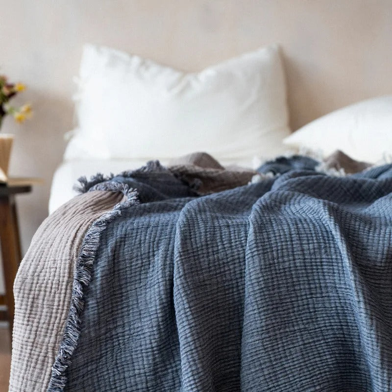 BowLift | Allison Tassel Cotton Blanket 100% Woven Throw Blanket