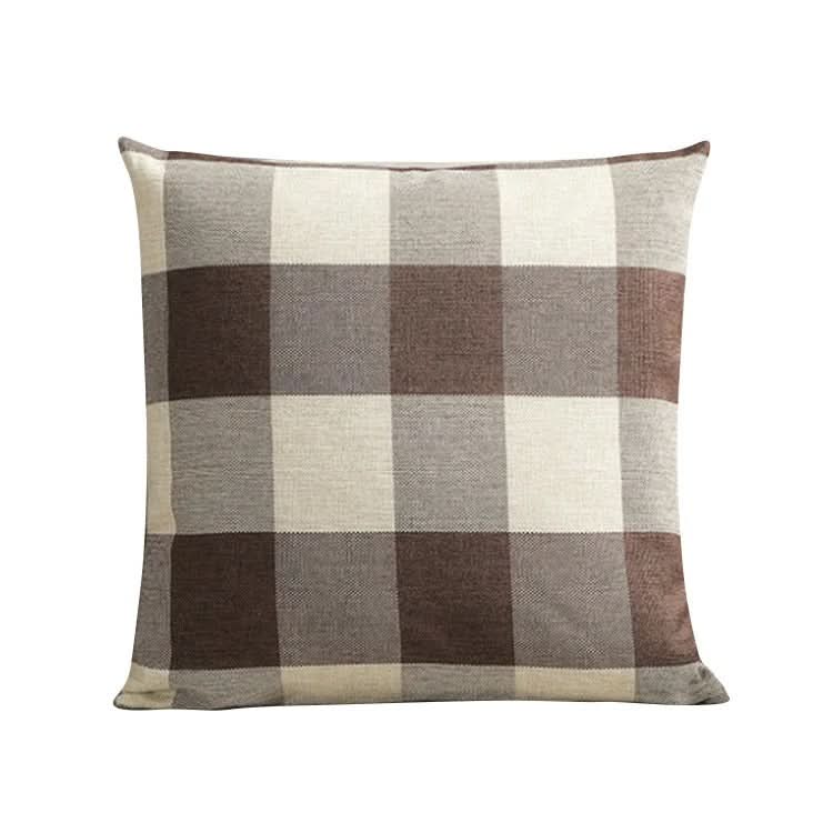 BowLift | Checked Plaid Pillowcase 45x45 cm Cotton Blend Cushion Cover