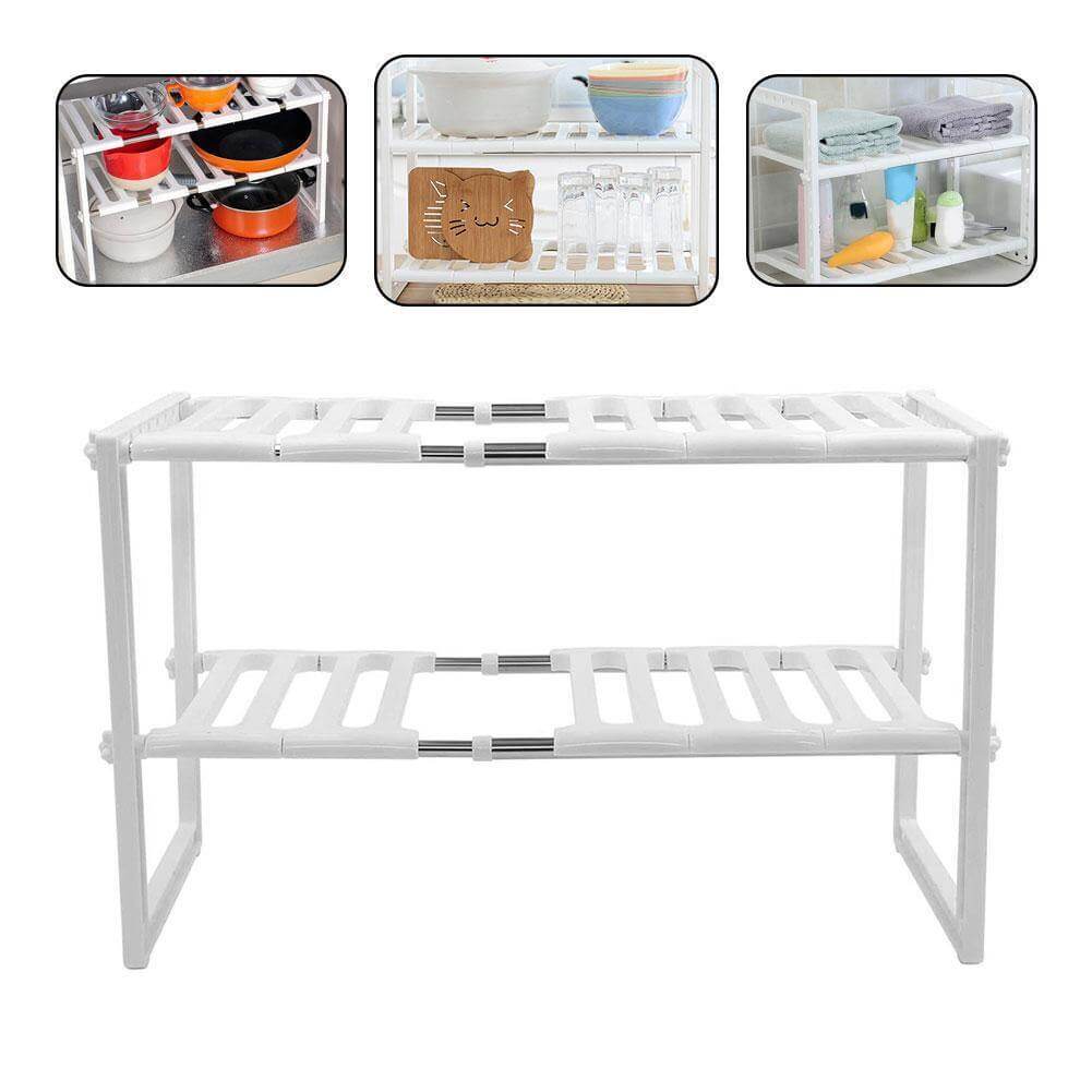 BowLift | Adjustable Double Layer Kitchen Dish Storage Rack
