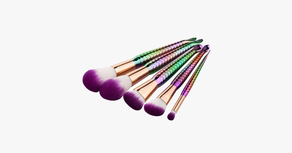 BowLift | 5-piece Rainbow Mermaid Brush Set