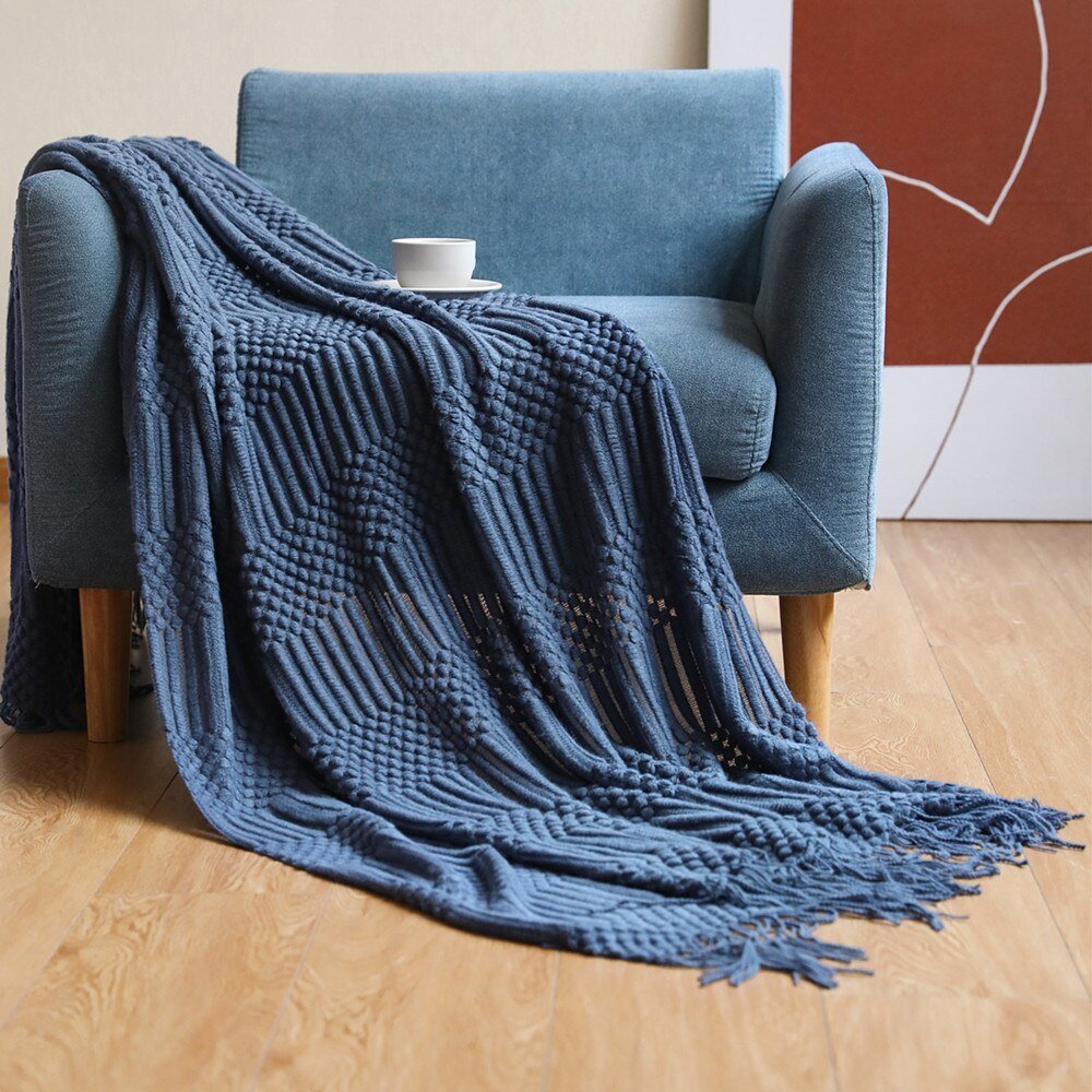 BowLift | Blanket Knitted Sofa Throw Scandinavian Style
