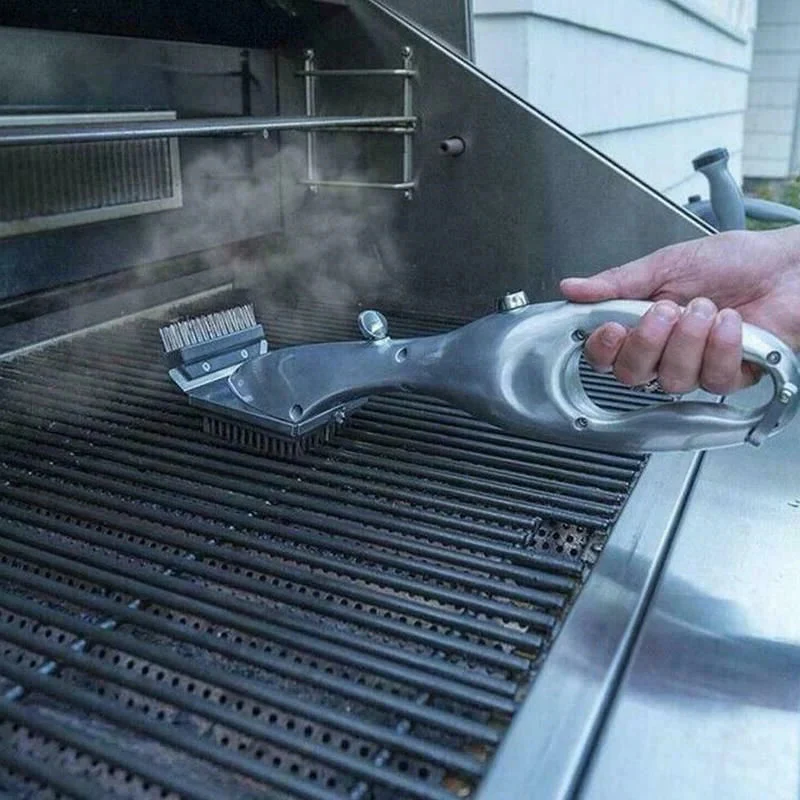 BowLift | Barbecue Grill Cleaning Brush with Charcoal Scraper for BBQ