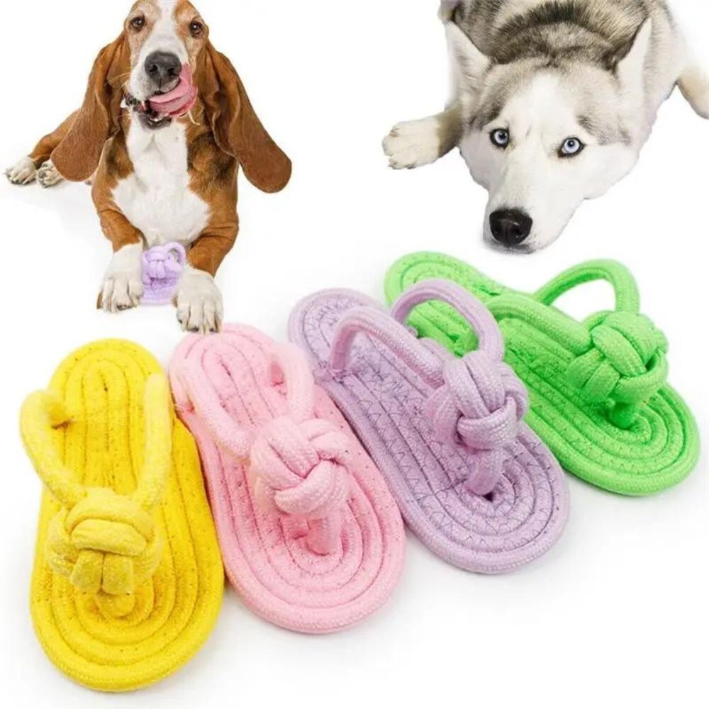 PawCuddle • Slippers Dog Toy - Slippers Dog Toy - BowLift